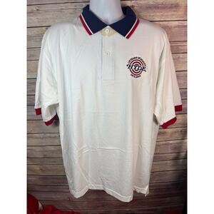 VINTAGE KING LOUIE POLO — White Short Sleeve 125 Years Quality 1875-2000 XL